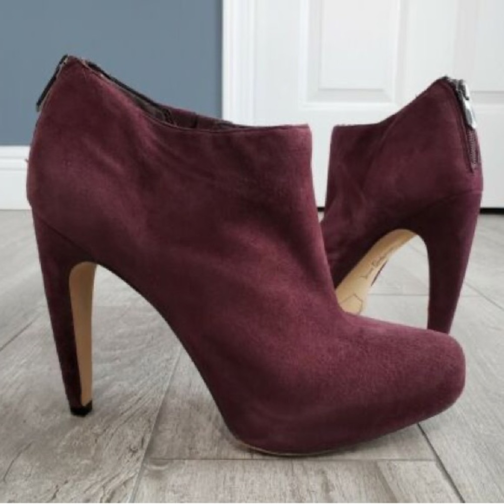 Sam Edelman purple suede boots 6